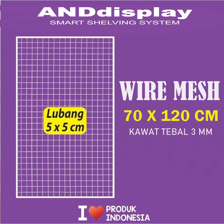 WIRE GRID MESH 70 X 120 CM - KAWAT JARING KOTAK - RAM DINDING BINGKAI