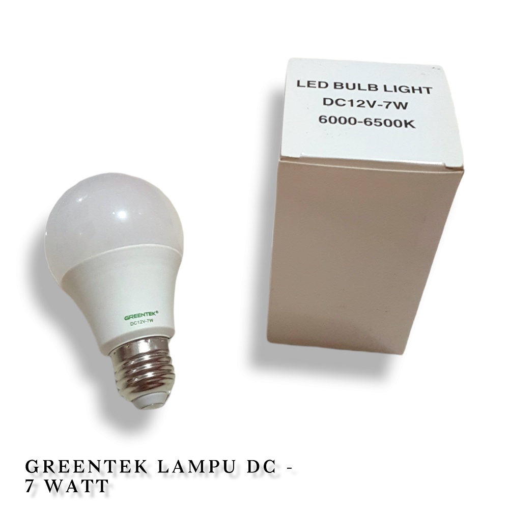 Bohlam Lampu Led Greentek DC 12V 3W 5W 7W / DC 12 Volt 3 Watt 5 Watt 7 Watt Putih