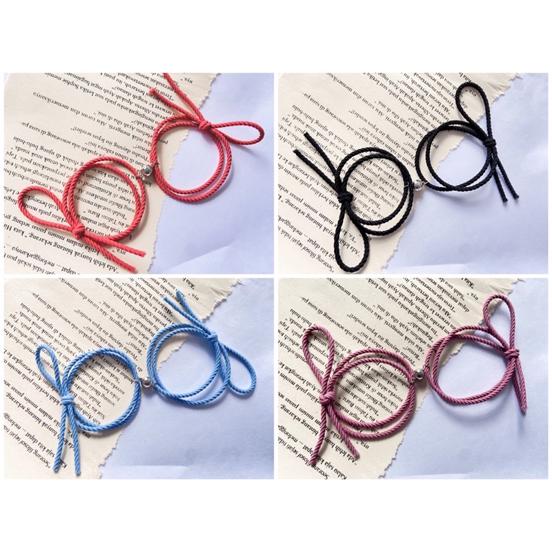 ASB - [1Pasang/2Pcs] Gelang Couple Magnet Tali Ulir Elastis Premium