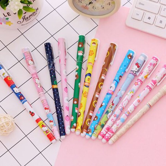 

Set pulpen warna warni 0.38mm line superhero hellokitty secret garden