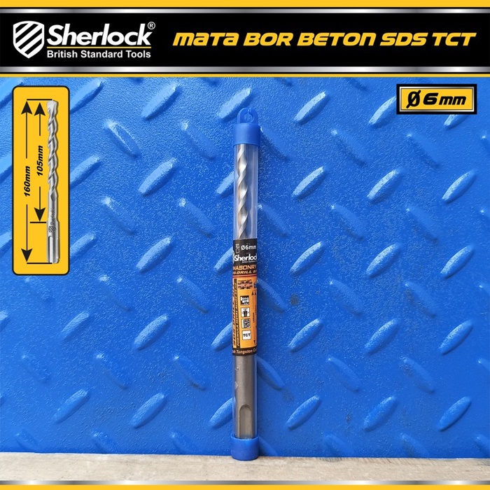 Mata Bor Beton SDS TCT 6 mm Original Sherlock Panjang 160 mm