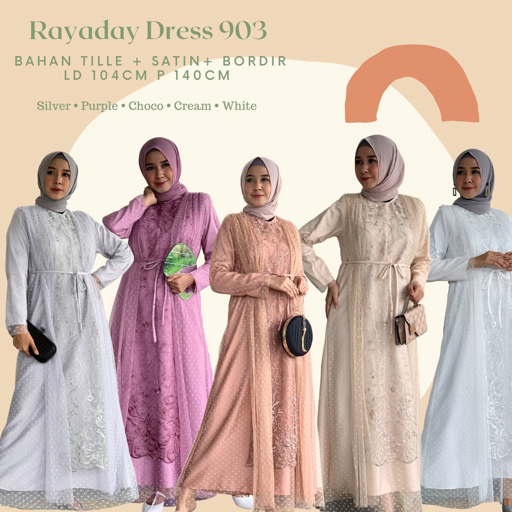 Rayaday Dress/Dress Raya/Dress Muslim/Baju Lebaran/Gamis/Gamis Terbaru 2022 Baju Lebaran/Gamis Bruka