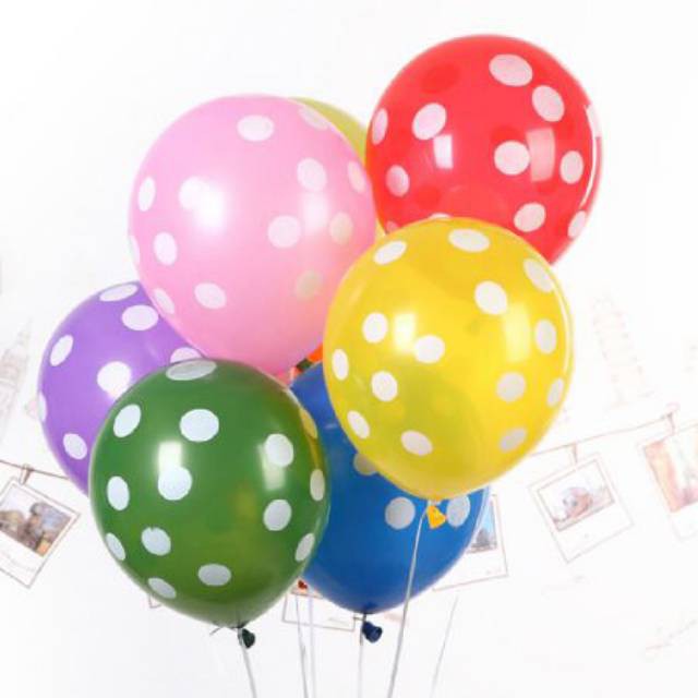 YA 600 - Balon pesta Motif Polkadot / Perlengkapan pesta