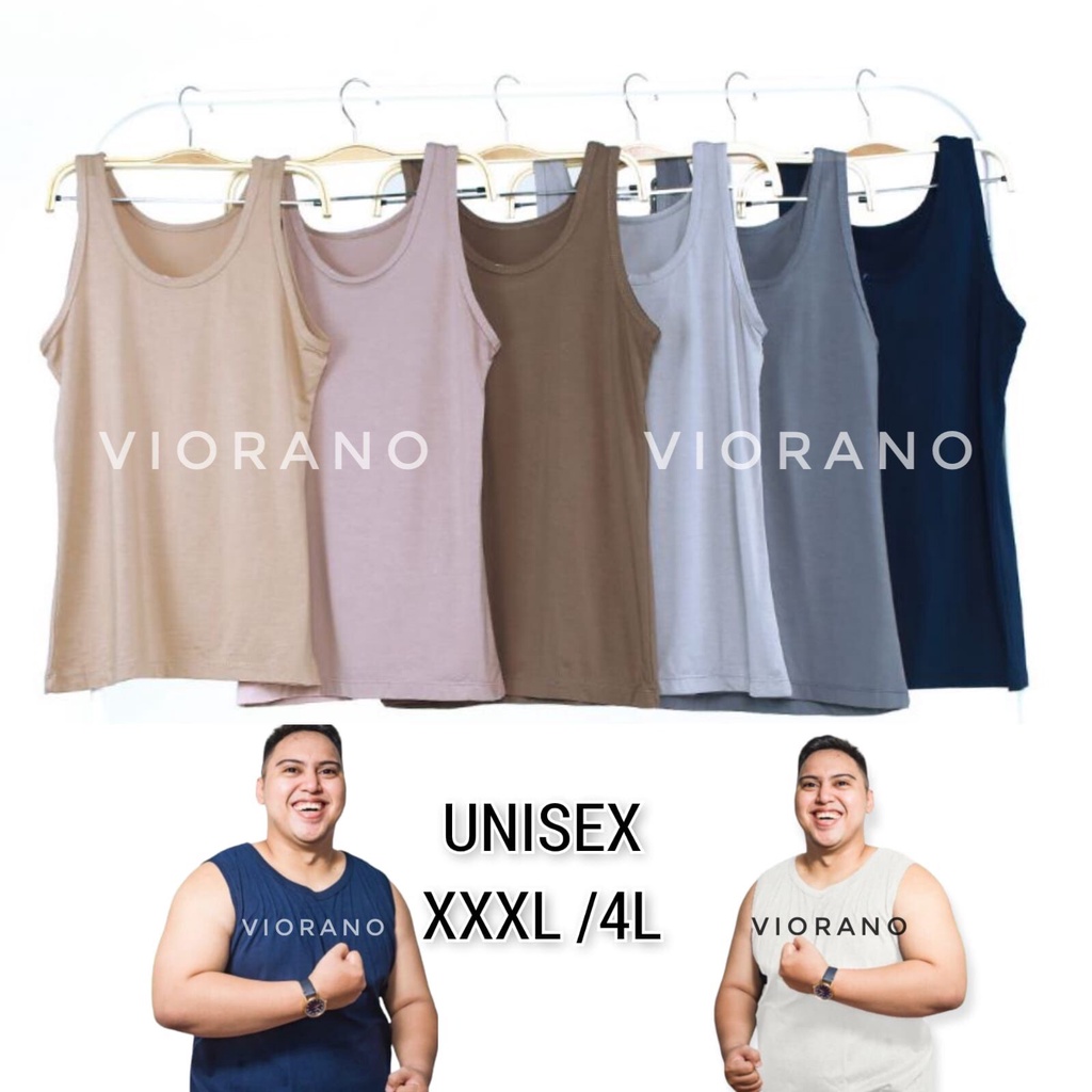 Super Jumbo Singlet Cewek Tanktop Wanita XXXL Tentop Tali Lebar Kaos GeDe banget Jumbo LD 140cm Strech Melar Super Jumbo Singlet Cewe 4L XXXL Premium Adem