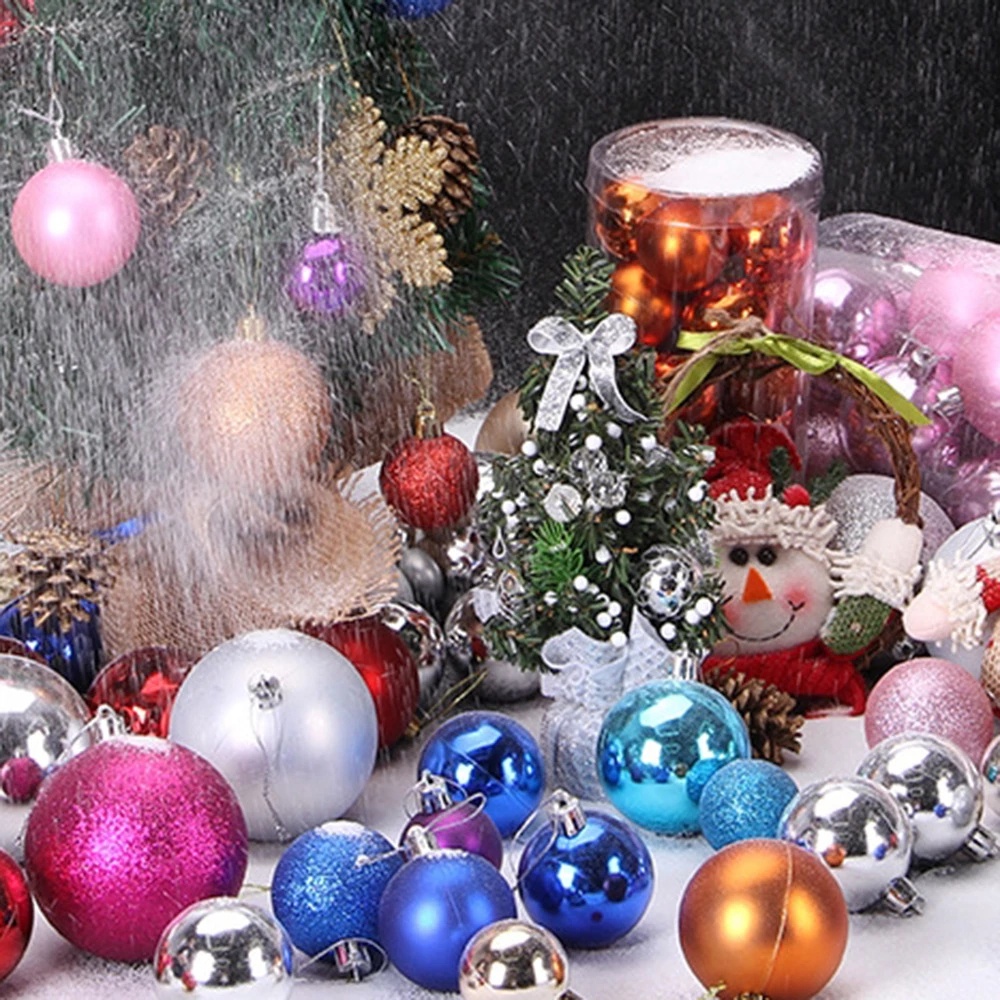 [Christmas Products] 36Pcs 4 Styles Shatterproof Christmas Tree Decorations Hanging Ball