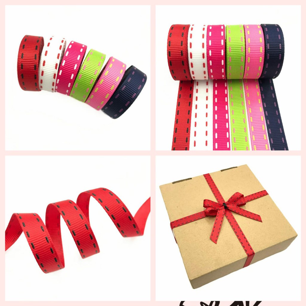 PITA KADO HAMPERS | PITA MOTIF GARIS | GROSGRAIN JUAL PER YARD (1CM)