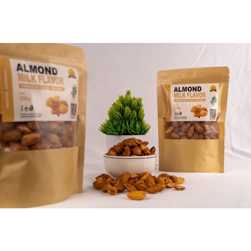 KACANG ALMOND SUSU 250 GRAM / ALMOND Roasted Milk flavour In Shell/ Kacang Cangkang Arab Rasa Susu/ Kacang Kulit Almond Panggang