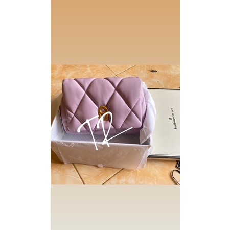 New Buttonscarves Zoey Bag Lilac bkn Preloved