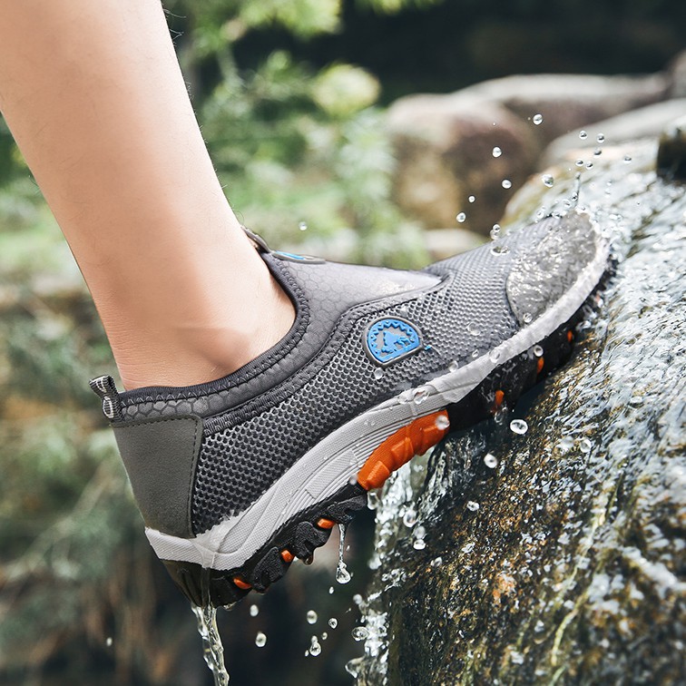 Sepatu Hiking Pria Outdoor Shoes Sepatu Gunung Slip On Olahraga Casual Import