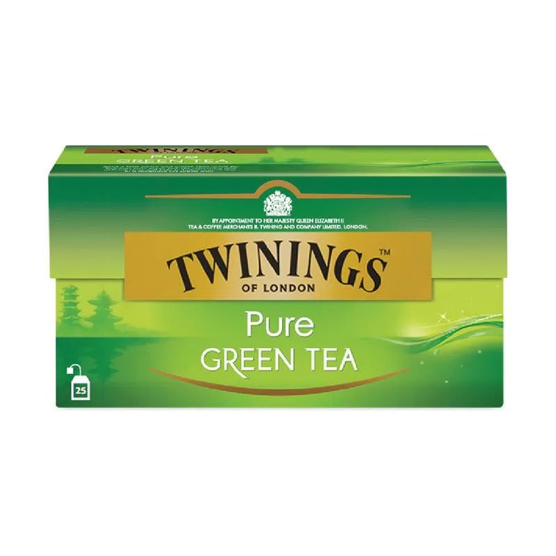 

TWININGS PURE GREEN TEA 25X2 GR