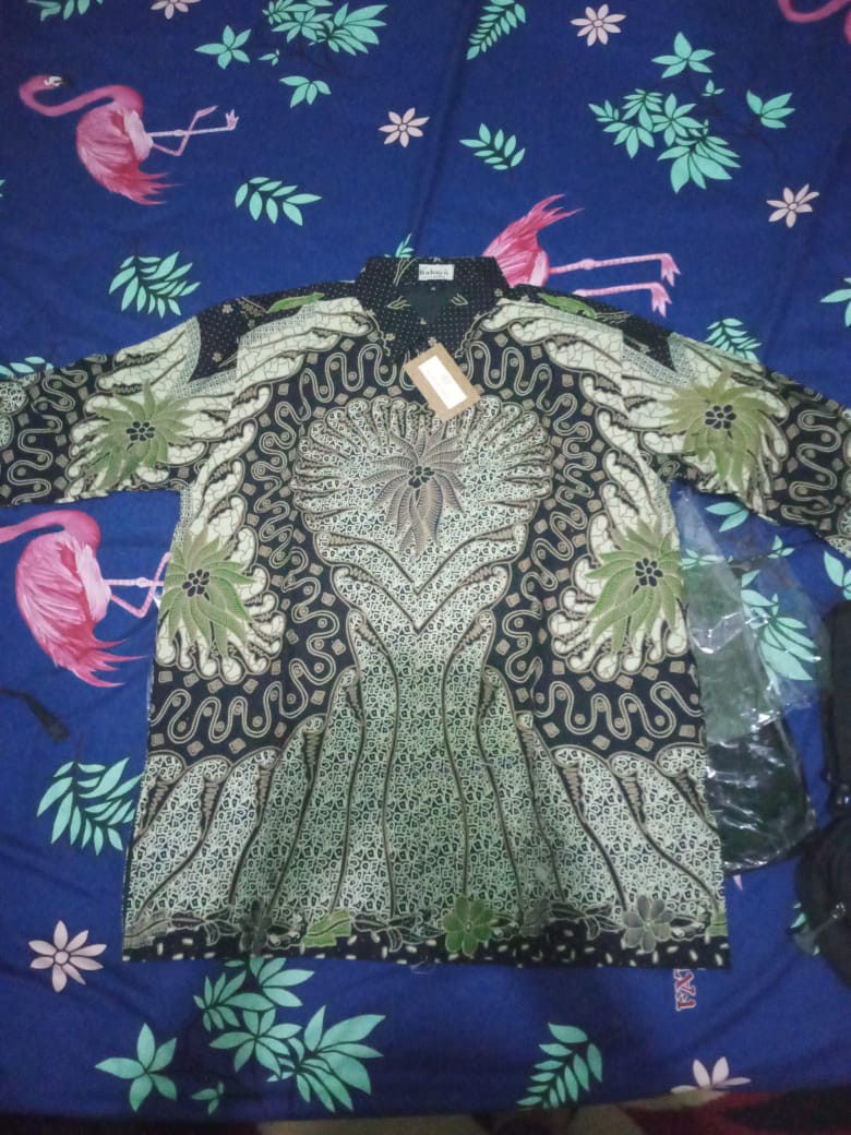 Dirgantara Panjang Kemeja Batik Pria Full Furing Bahan Katun Sragenan