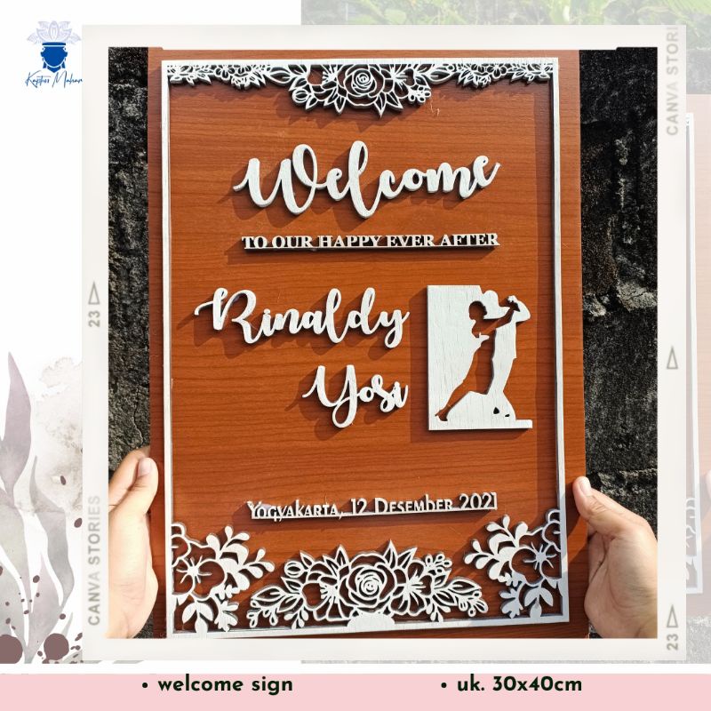 Welcome sign| papan selamat datang pernikahan