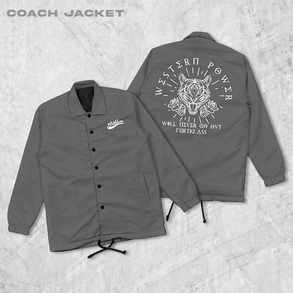 FORTGLASS WESTERN TIGER Jaket Coach Pria Outwear Unisex Parasut