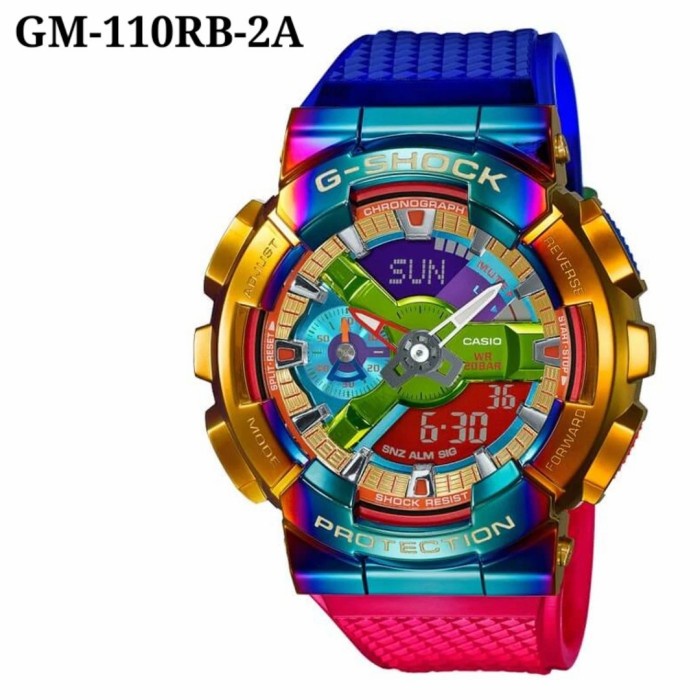 Jam Tangan Pria Merk G-Shock All Carbon Tipe : GM-110RB-2A Baterai