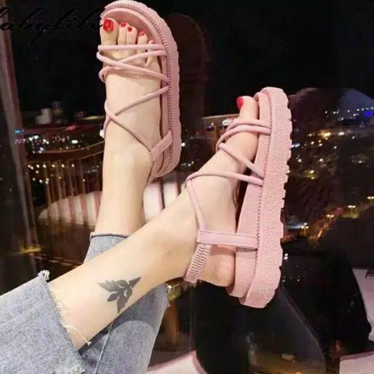 Terkini GV8WQ Toni Sandal jelly wanita gladiator balance 1991 35 Jual