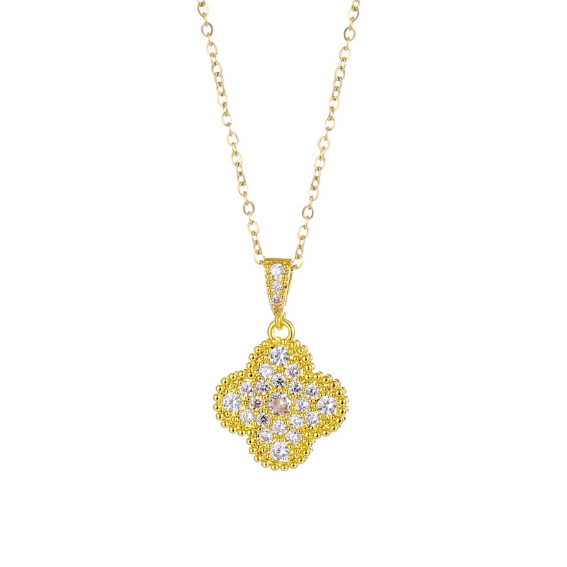 Enxi Kalung Emas Asli Kadar 375 Kalung Wanita Korea Fashion  N-22066