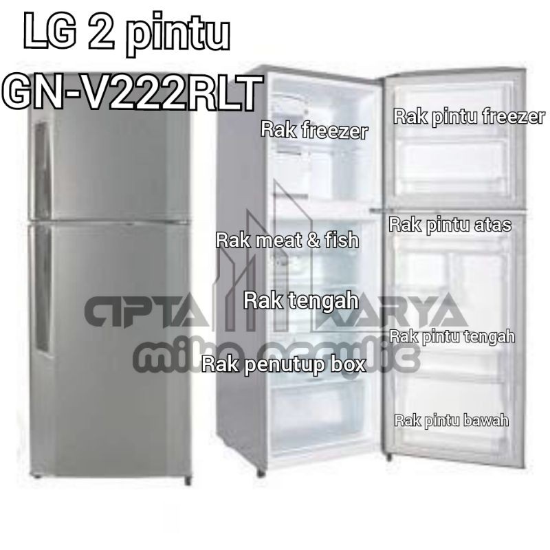 rak kulkas untuk kulkas LG 2 pintu Model GN-V222RLT