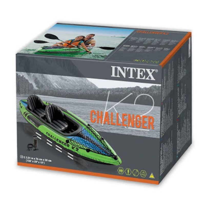 Intex challenger k2 inflatable boat perahu karet intex 68306