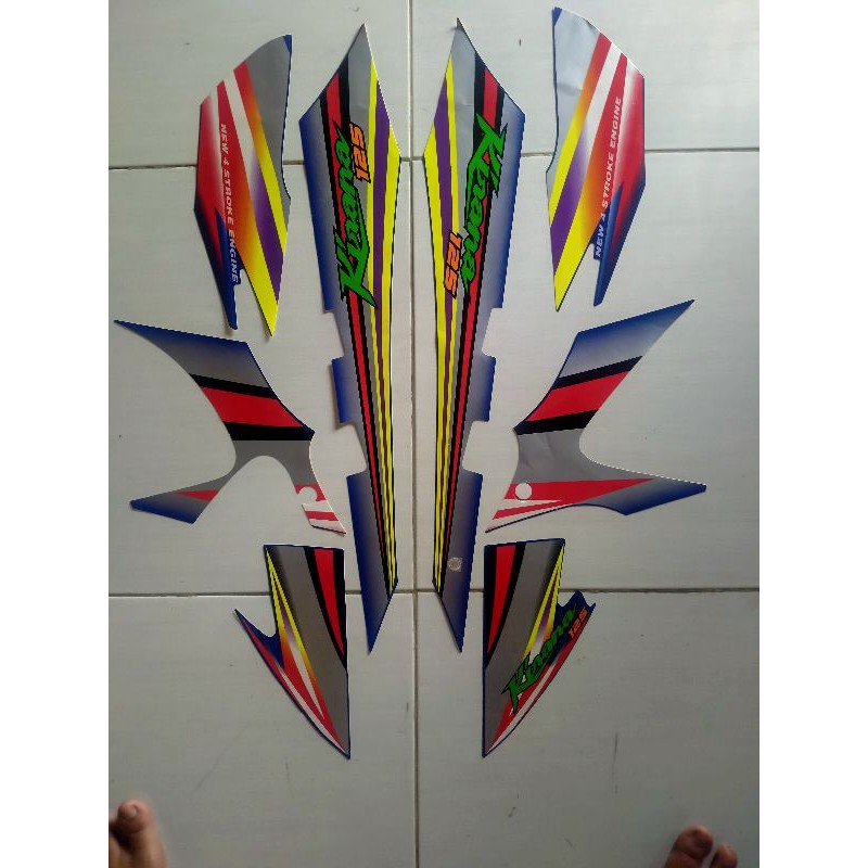 STIKER STRIPING LIS BODY HONDA KIRANA 2005 BIRU