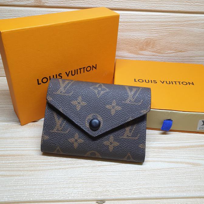 Dompet Wanita Lipat Kecil Merk Lv Monogram - Hitam Terbaru