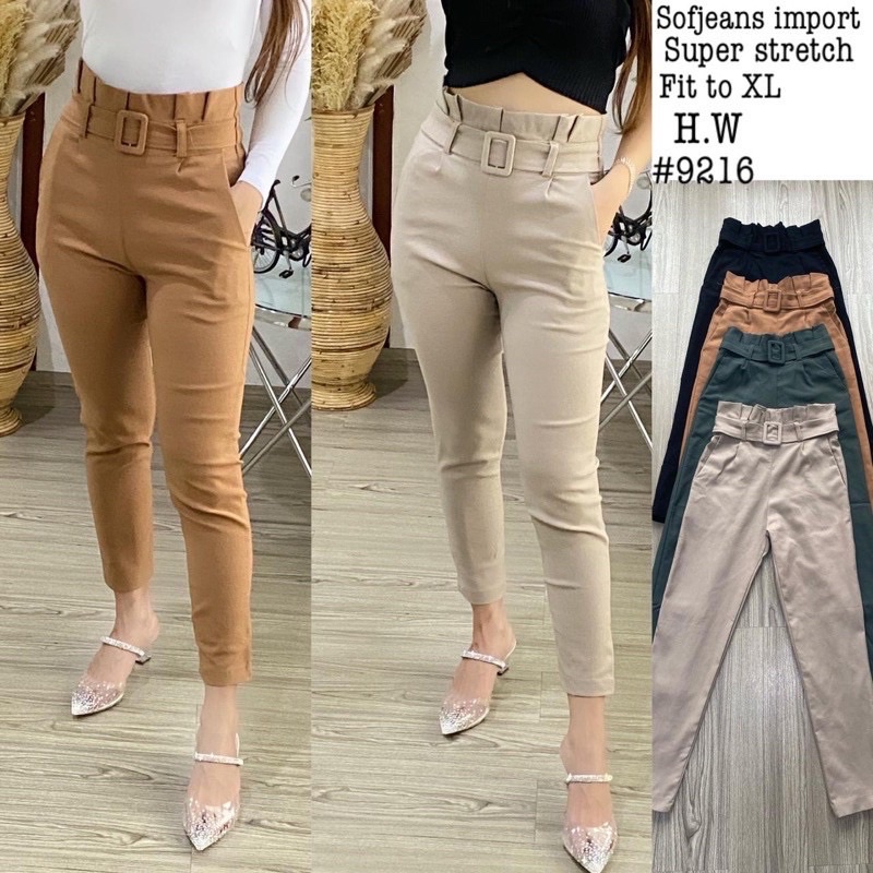 celana stretch import wanita / celana katun stretch / celana kantor