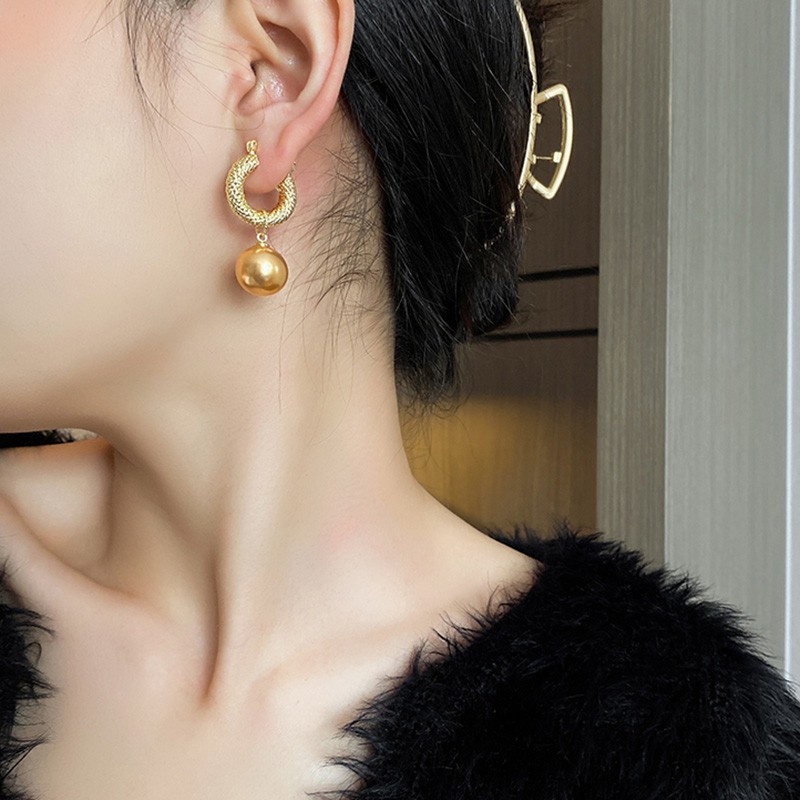 Anting Mutiara Gaya Retro Korea Hong Kong Untuk Wanita