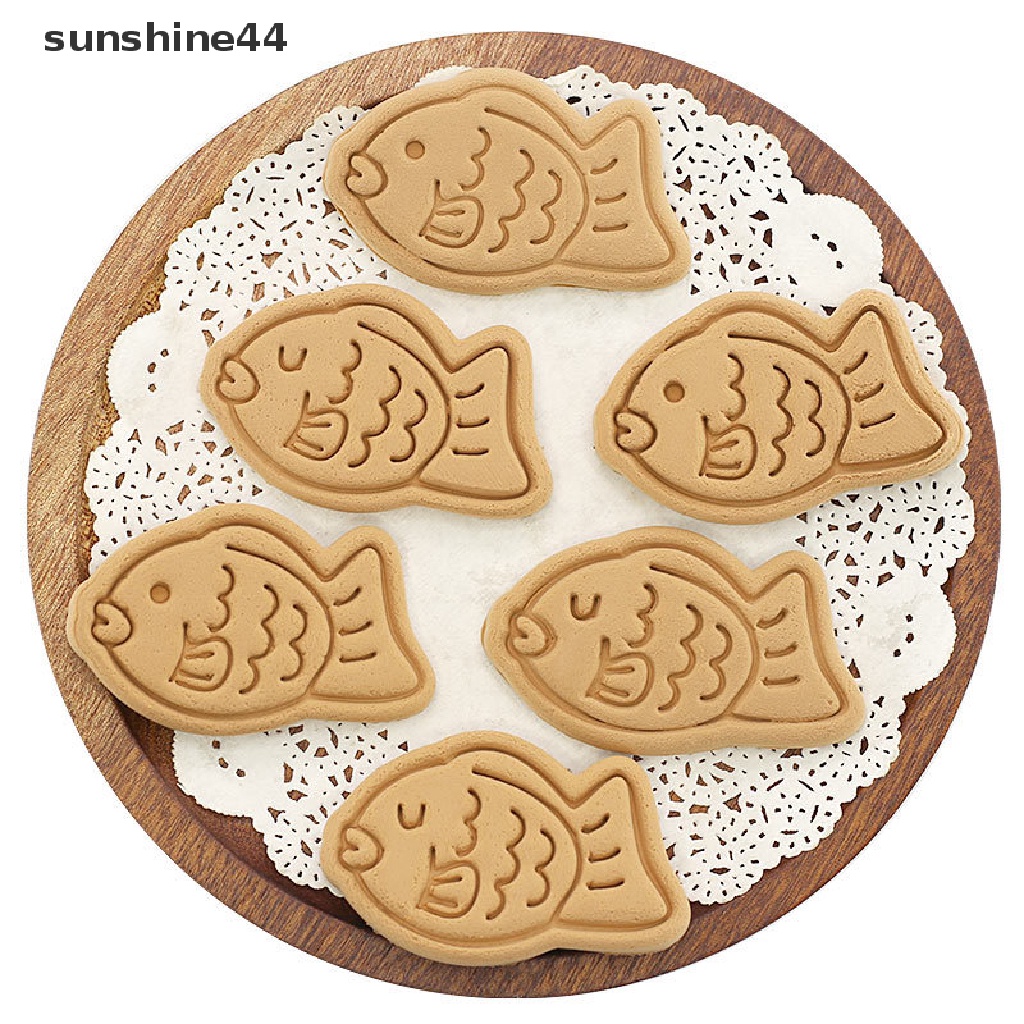 Sunshine Cetakan Kue / Sandwich / Cookie Bentuk Ikan Kecil 3d