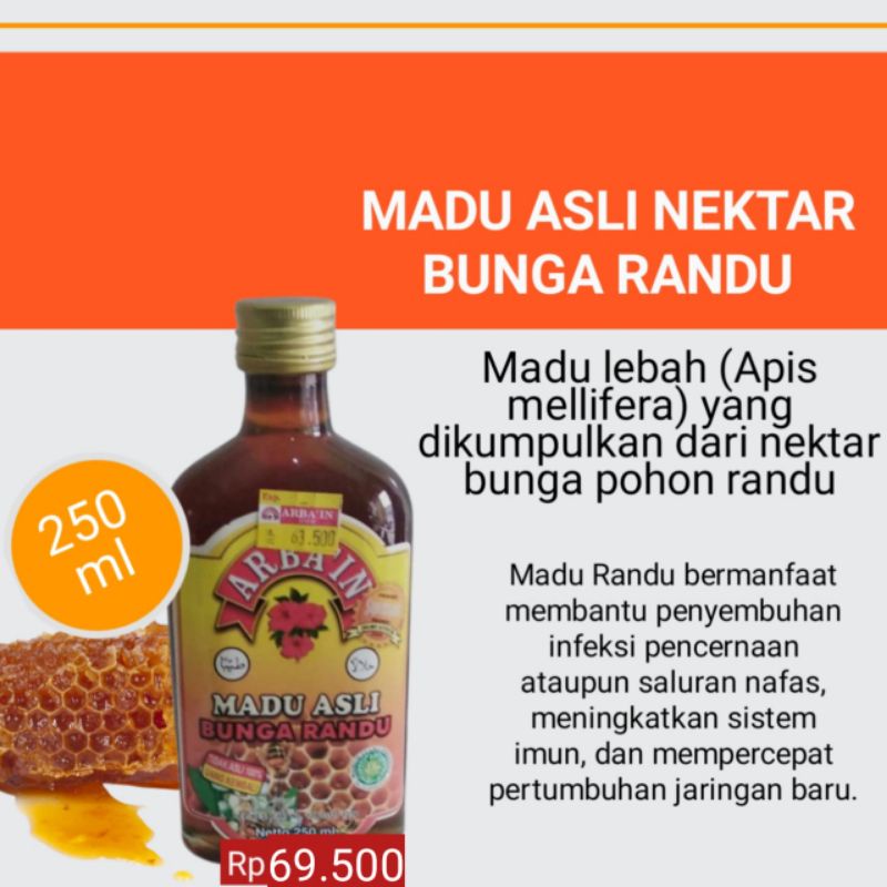 

Madu Bunga Randu Arbain 250 ml