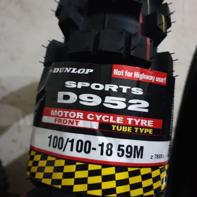 Ban Dunlop D952 uk 100/100-18 Tubetipe