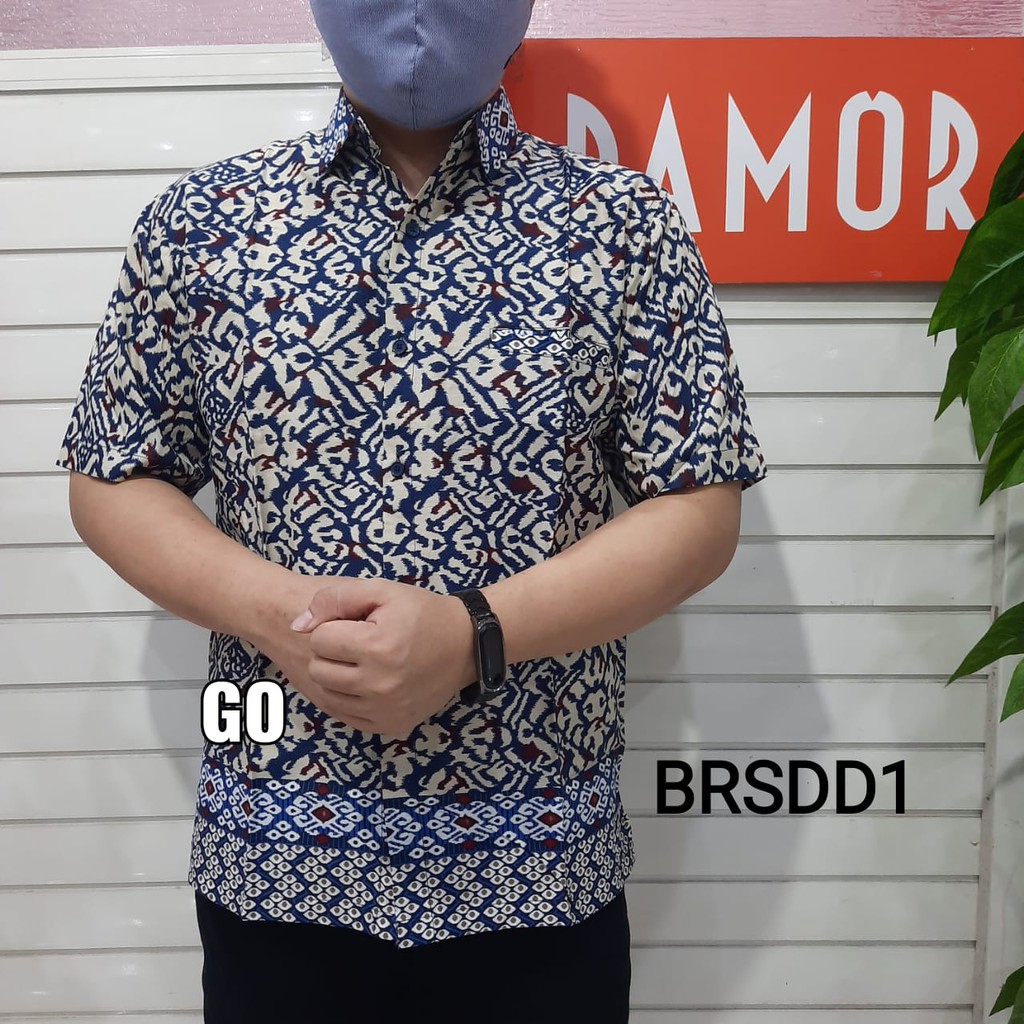 bego BRSDD DAMOR (CRESSIDA) KEMEJA BATIK Cowok Pakaian Pria Baju Batik Dewasa Lengan Pendek
