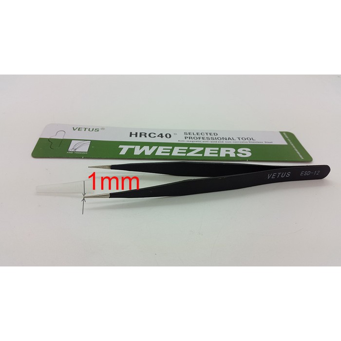 Pinset Vetus HRC40 ESD-12 ( ujung nya 1 mm )