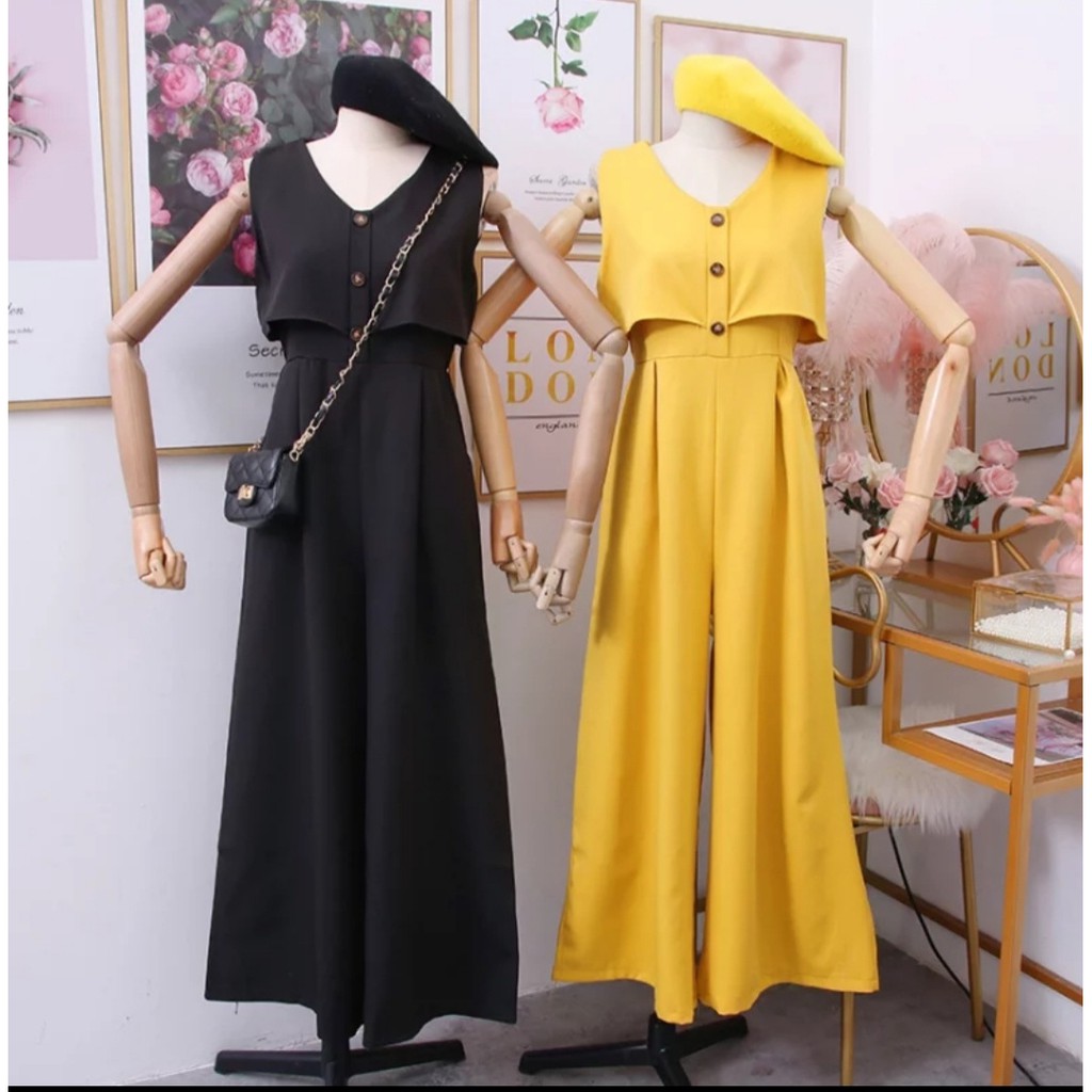 FWG - JUMPSUIT AMEL / JUMPSUIT WANITA KOREA TERBARU / JUMPSUIT TERLARIS WANITA KOREA