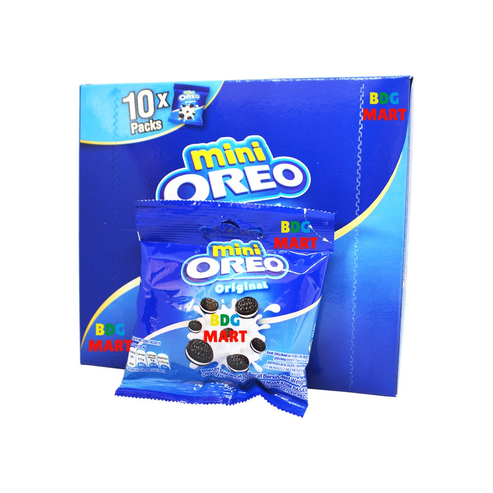 

BOX Mini Oreo Original Produk Mondelez Mini Oreo Original Kemasan Pack Praktis - 10 x 20.4gr