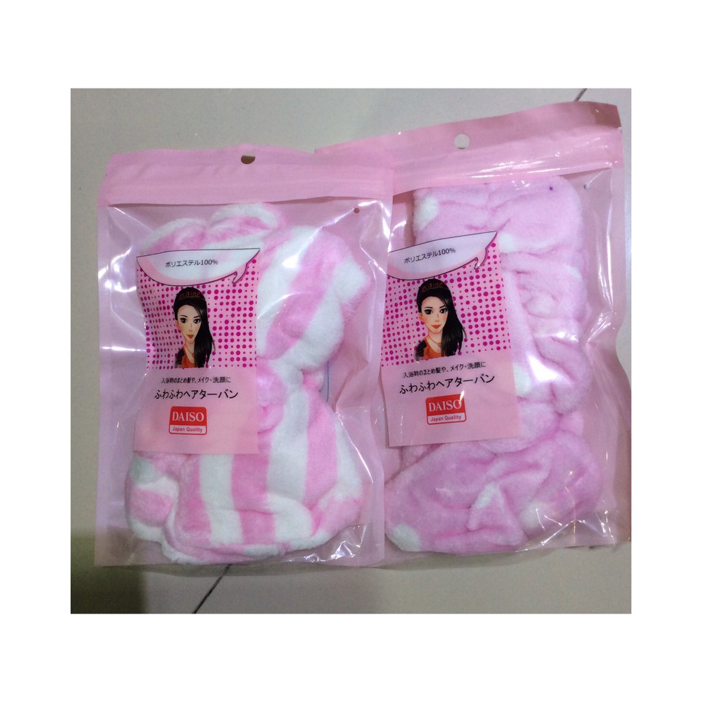 

Daiso Headband Bentuk Pita - Pink Putih