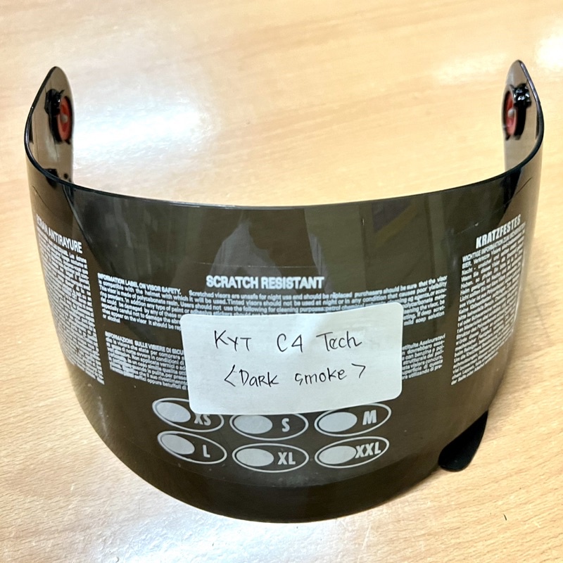 Kaca Visor Helm KYT C4 Tech Dark Smoke Hitam