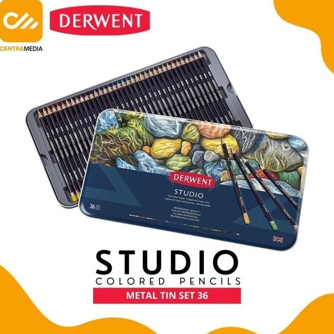 

PENSIL WARNA GAMBAR DERWENT STUDIO 36 PENCIL COLOR METAL TIN SET DSF5456465