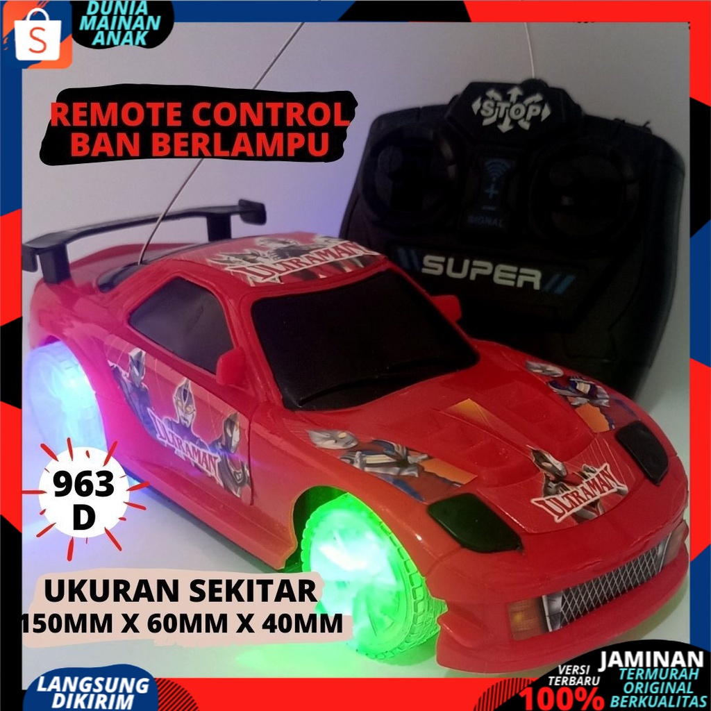 MAINAN ANAK Mobil Remote Control Sedan Sport Car Ban Berlampu NYALA TERMURAH 963/965/968D