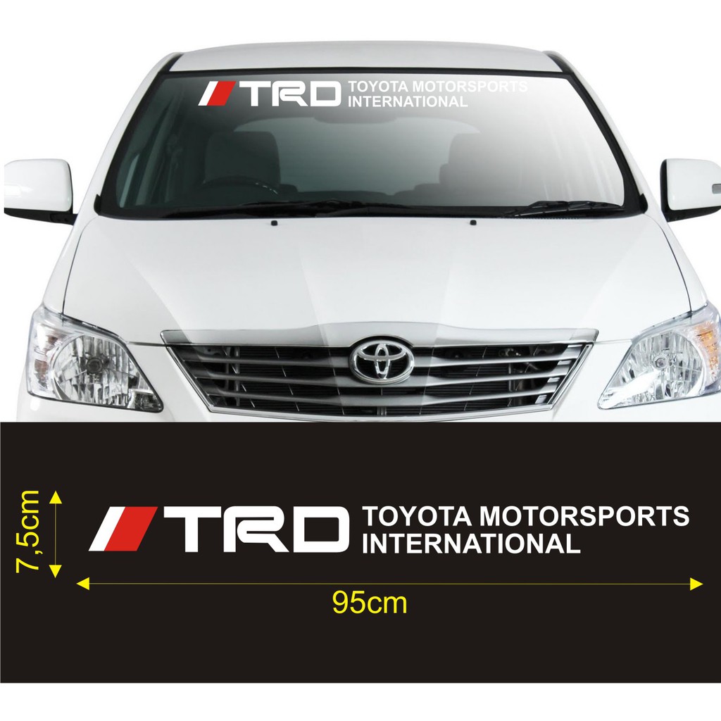 Jual Stiker Mobil TRD Toyota Motorsports International Windshield Cutting Stiker Variasi Modifikasi Indonesia Shopee Indonesia