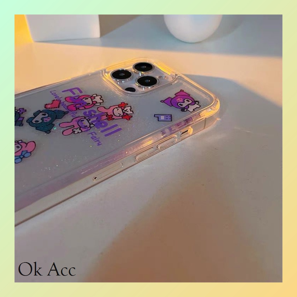 JUAL Glitter Air Case HP Hello Kitty Casing Case Air water glitter for Iphone 13 Pro Max FH25