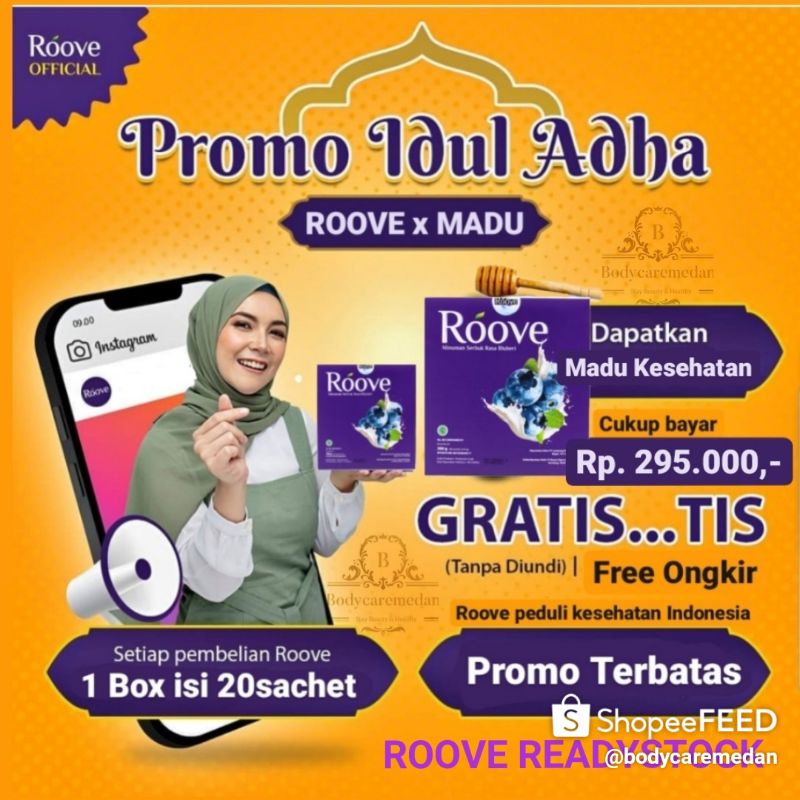 (COD) ROOVE collagen drink x MADU PEDULI INDONESIA SEHAT. SIAP KIRIM PROMO TERBATAS READY MEDAN. ORI
