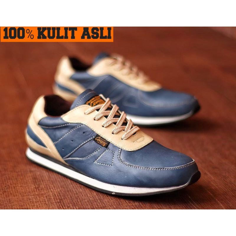 WOLF|100% KULIT ASLI SNEAKERS PRIA KASUAL SPORTY CEVANY JELLAL ORIGINAL CH1