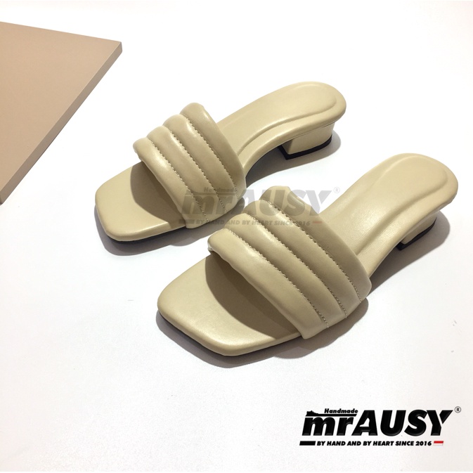 Sandal Heels Selop Wanita Cewek Nyaman Strap 1 mrAUSY 3 cm