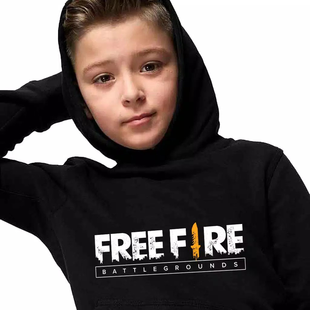 Sweater Hoodie Anak Free Fire Sweater Fleece Baju Anak Kekinian Unisex M L XL