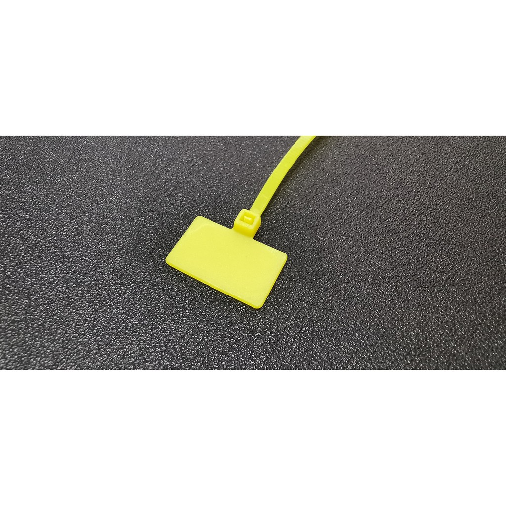 Maker TIE warna KUNING 10cmx3mm Pengikat Kabel label / cable Ties