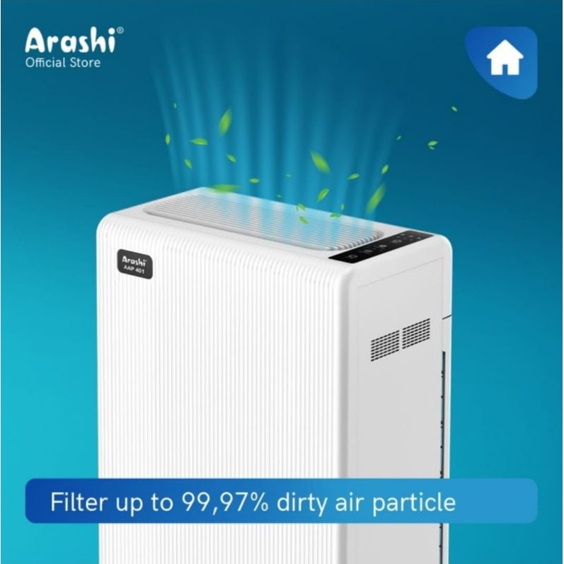 air purifier ARASHI AAP 401 with hepa filter maximal filtrasi