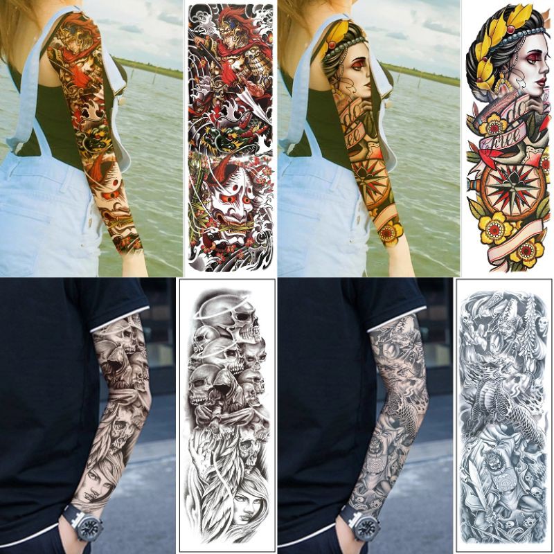 Model terbaru 2020 Tatto temporary Full arm GRATIS BUBLE WRAP NO