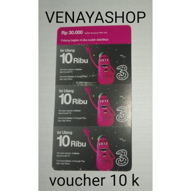 Voucher pulsa TRI 10K