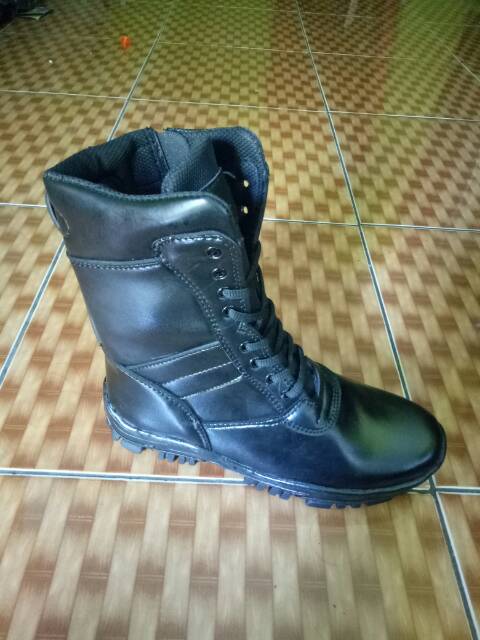 Sepatu pdl tali resteng hitam tni al ad