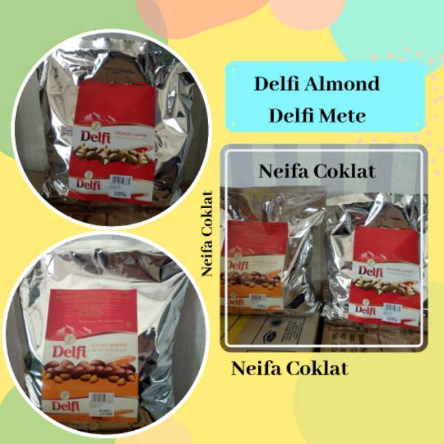 

Coklat delfi almond/ delfi mete kemasan 1.000gr