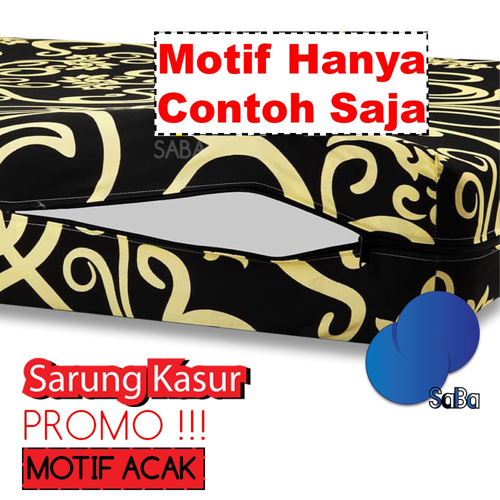 (MOTIF ACAK)Sarung Kasur Busa Resleting |No.4 (90x200)|No.3 (120x200)|No.2 (160x200)|No.1 (180x200)|